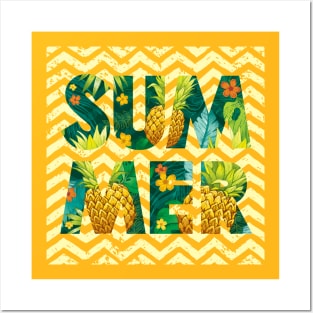 Pineapple Summer Vibes Posters and Art